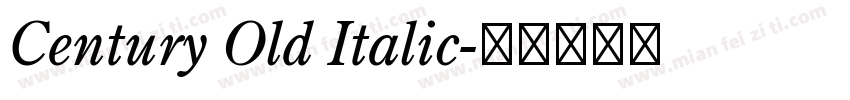 Century Old Italic字体转换